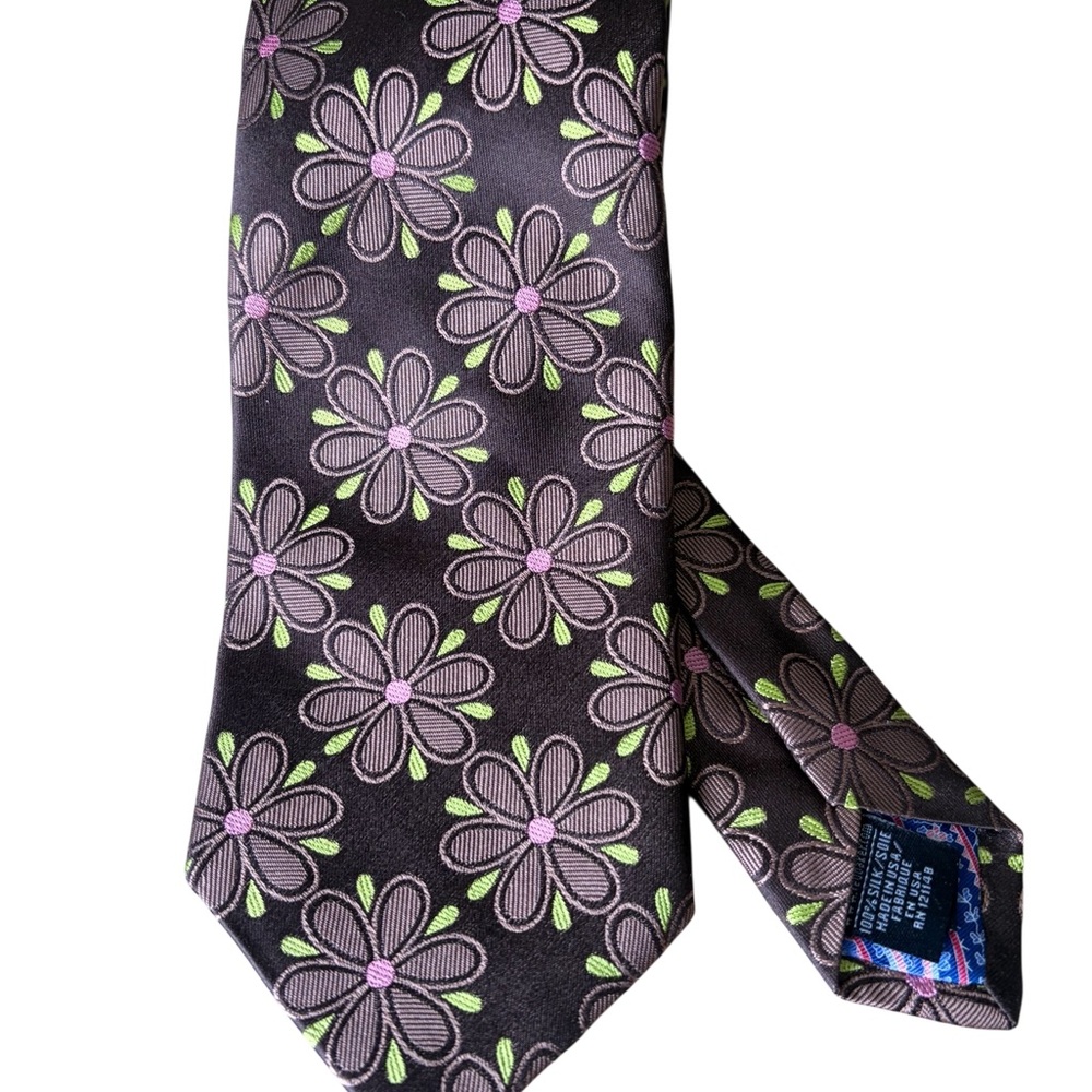 Ted Baker Brown Floral Silk Tie
